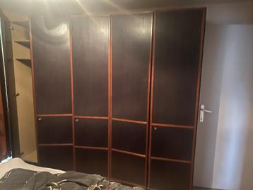 Garde robe, 200 cm ou plus, Avec espace de penderie, Cerisier, Enlèvement