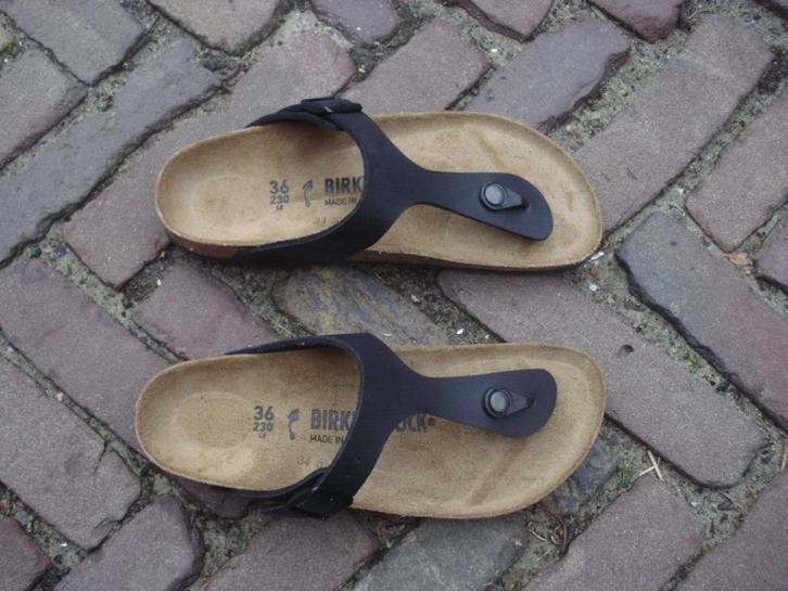 Gratis verzenden nieuwe zwarte Gizeh birkenstocks m 36, Kleding | Dames, Schoenen, Nieuw, Slippers, Zwart, Verzenden