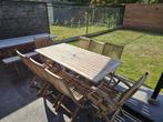 teaken tuinset, Tuin en Terras, Ophalen, Gebruikt, Teakhout, 8 zitplaatsen