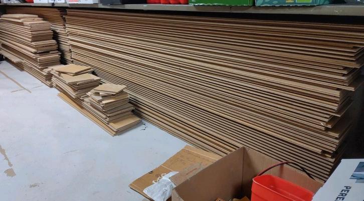 Gelamineerde parket eik, Doe-het-zelf en Bouw, Vloerdelen en Plavuizen, Gebruikt, Parket, Ophalen