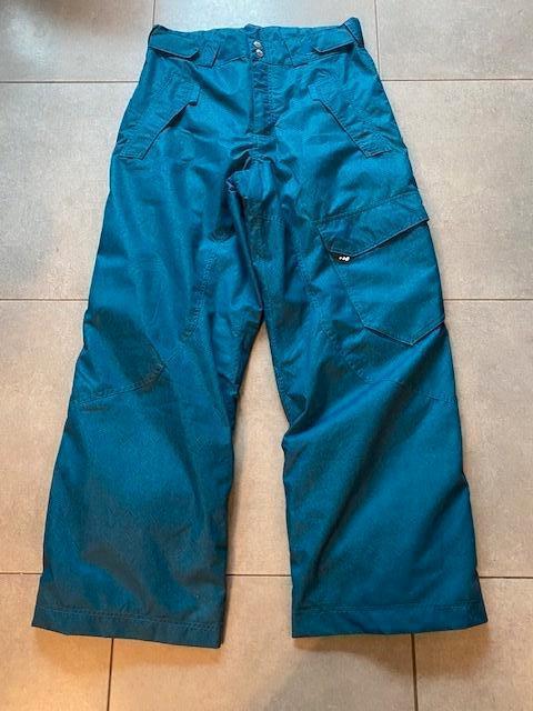 mooie, appelblauwzeegroene skibroek maat 38 - 40 Nieuwstaat, Kleding | Dames, Wintersportkleding, Zo goed als nieuw, Broek, Maat 38/40 (M)