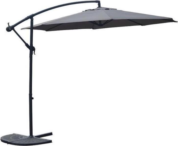 kantelbare zweefparasol, Jardin & Terrasse, Parasols, Comme neuf, Parasol flottant, 3 à 4 mètres, Inclinable, Enlèvement