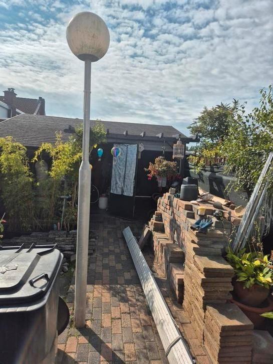 lantaarnpaal, Tuin en Terras, Buitenverlichting, Gebruikt, Staande lamp, Aluminium, Netvoeding, Ophalen