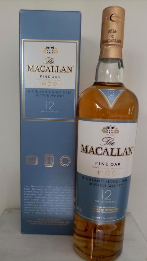 The Macallan 12 y Fine Oak, Collections, Vins, Comme neuf, Enlèvement ou Envoi