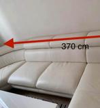 Fauteuil salon blanc en vrai cuir, 125 cm ou plus, Moins de 75 cm, Comme neuf, Enlèvement