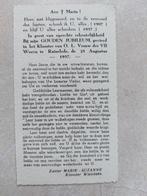 gedachtenisprentje: Gouden Kloosterjubileum 1957, Verzamelen, Bidprentjes en Rouwkaarten, Verzenden