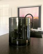 Grote zwarte vaas (30 x 35 cm), Huis en Inrichting, Woonaccessoires | Vazen, Minder dan 50 cm, Glas, Zo goed als nieuw, Zwart