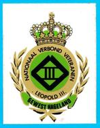 (m35) Nationaal Verbond Veteranen, Leopold III, sticker, Verzamelen, Verzenden