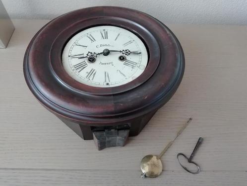 Horloge ancienne C BÖTTCHER ANVERS. COMPLET, Antiquités & Art, Antiquités | Horloges, Enlèvement ou Envoi