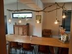 hanglamp luster boven boerentafel 5 leds dimbaar, Ophalen, Zo goed als nieuw, Metaal