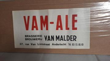 Affiche publicitaire Vam-Ale brasserie Van Malder Anderlecht