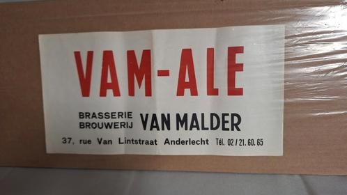 Reclame affiche Bier Vam-Ale brouwerij Van Malder Anderlecht, Verzamelen, Merken en Reclamevoorwerpen, Gebruikt, Reclamebord, Ophalen of Verzenden