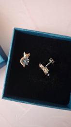 Boucles d'oreilles en forme de renard avec pierre blanche, Bijoux, Sacs & Beauté, Enlèvement ou Envoi, Blanc, Argent, Neuf