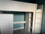 Lit mezzanine Ikea blanc avec 2 armoires + étagère, Maison & Meubles, 90 cm, Une personne, 180 à 200 cm, Enlèvement