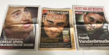 3 Kranten specials Frank Vandenbroucke beschikbaar voor biedingen