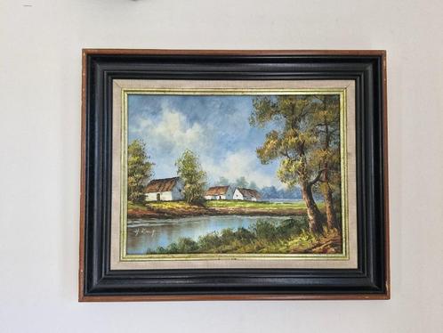 Schilderij Henner Knauf - olieverf - landschap, Antiek en Kunst, Kunst | Schilderijen | Klassiek, Ophalen