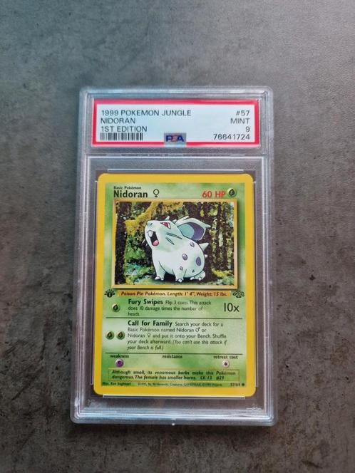 Nidoran 1ère édition Jungle PSA 9, Hobby & Loisirs créatifs, Jeux de cartes à collectionner | Pokémon, Comme neuf, Enlèvement ou Envoi