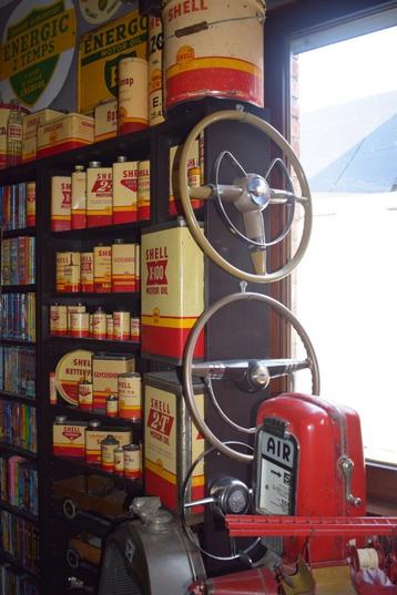 te koop verzameling Amerikaanse auto stuurwielen, Ophalen of Verzenden, Gebruikt, Reclamebord