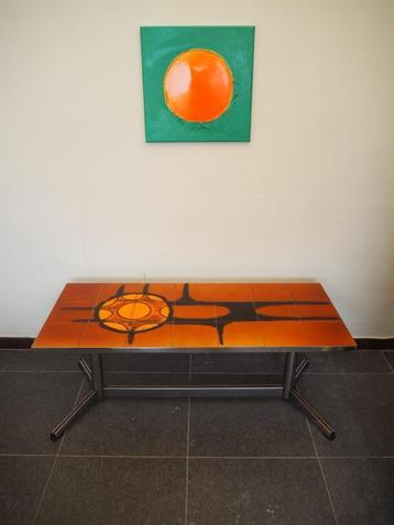 Mid-century keramiek salontafel, 1960s beschikbaar voor biedingen