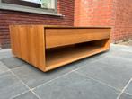Salontafel in eik massief met lade, Ophalen, Gebruikt, 100 tot 150 cm, Eikenhout