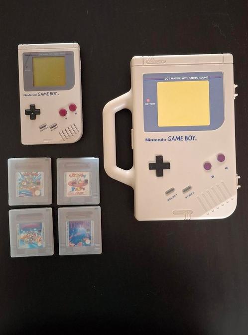 Gameboy met bewaardoos & 4 spelletjes, Games en Spelcomputers, Spelcomputers | Nintendo Game Boy, Zo goed als nieuw, Ophalen