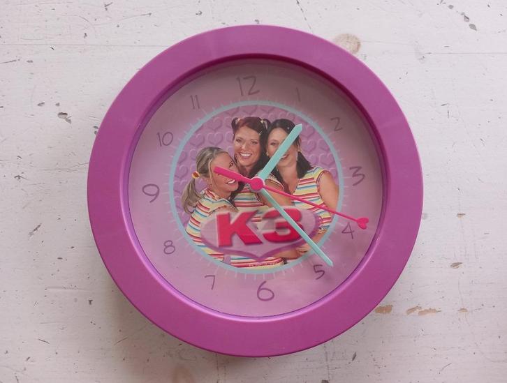 K3 Klok met  kathleen kristel Karen, Verzamelen, Film en Tv, Gebruikt, Tv, Gebruiksvoorwerp, Ophalen