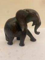 Prachtig handgesneden houten beeld van een olifant., Ophalen of Verzenden