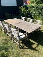 Gloster - Tuintafel + 6 stoelen - Teak, Tuin en Terras, Ophalen, Gebruikt, Rechthoekig, Hout