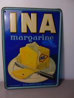 Ina Magarine - Blik  reclame 1938 !, Utilisé, Enlèvement ou Envoi, Panneau publicitaire