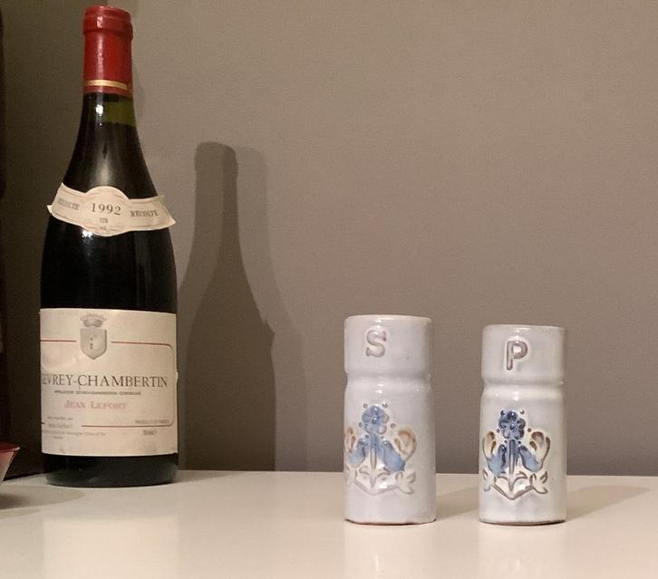 Paar keramische peper- en zoutvaatjes uit de jaren 70, Antiek en Kunst, Antiek | Glaswerk en Kristal, Ophalen of Verzenden
