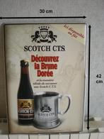 Scotch C.T.S metalen reclamebord 43 x 30 cm, Verzamelen, Biermerken, Ophalen of Verzenden, Zo goed als nieuw, Reclamebord, Plaat of Schild