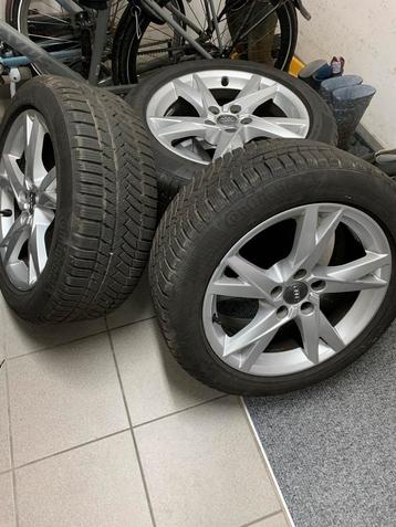 Continental wintercontact 225/50 r17 banden+velgen audi beschikbaar voor biedingen