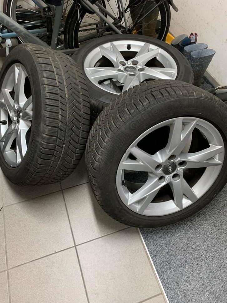 Continental wintercontact 225/50 r17 banden+velgen audi, Auto-onderdelen, Banden en Velgen, Band(en), Winterbanden, Ophalen