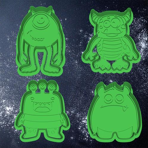 4x Monster Cookie cutter / Koekjessnijders, Hobby en Vrije tijd, Taarten en Cupcakes maken, Nieuw, Bakvorm, Ophalen of Verzenden