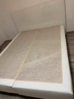 Lit double blanc, Maison & Meubles, Enlèvement, Utilisé, Blanc