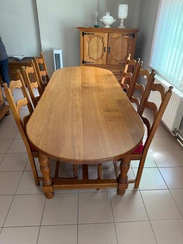 salle à manger en chêne  beschikbaar voor biedingen