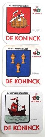 Drie bierviltjes "De Koninck" - De Antwerpse Gilden, Ophalen of Verzenden, Zo goed als nieuw, Viltje(s), De Koninck