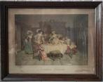 Zeer mooie oude Litho “Aventure Galante”1911., Antiek en Kunst, Kunst | Litho's en Zeefdrukken, Ophalen of Verzenden