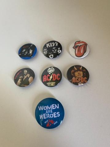 buttons pins badge Rolling Stones ACDC The Police - Bowie beschikbaar voor biedingen