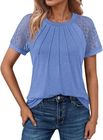 Damesblouse met korte mouwen | blauw | Nieuw beschikbaar voor biedingen