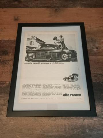 Oude Reclame (in lijst) Alfa Romeo Sprint 1600 (1966) 40x30  beschikbaar voor biedingen