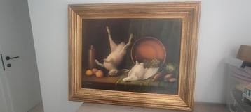 schilderij jacht/vogels stil leven van P. Peelman, Ophalen