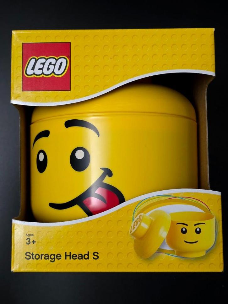 boîte de rangement LEGO en forme de tête de figurine LEGO., Kinderen en Baby's, Speelgoed | Duplo en Lego, Zo goed als nieuw, Lego