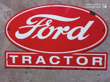 Plaque émaillée tracteur FORD 46 cm, Enlèvement ou Envoi, Utilisé