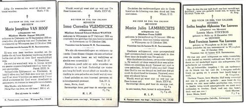 4 x RP terreuraanval V2 op 15/10/1944 te Wijnegem, Verzamelen, Bidprentjes en Rouwkaarten, Verzenden