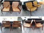 Hartmut Lohmeyer lounge chair type 400 for Wilkhahn (2x), Huis en Inrichting, Fauteuils, Ophalen, Gebruikt, Hout, Vintage design