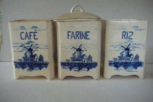 zeer oude café , riz en farine pot, Antiek en Kunst, Antiek | Keramiek en Aardewerk, Ophalen of Verzenden