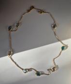 Swarovski - Lange ketting, goud, Handtassen en Accessoires, Kettingen, Ophalen, Gebruikt, Overige materialen, Met kristal
