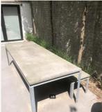 design galva tuintafel + zitbank, Huis en Inrichting, Ophalen, Gebruikt