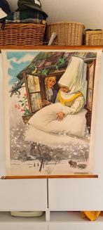 Vintage schoolkaart"Frau Holle schoolplaat, Antiek en Kunst, Ophalen of Verzenden